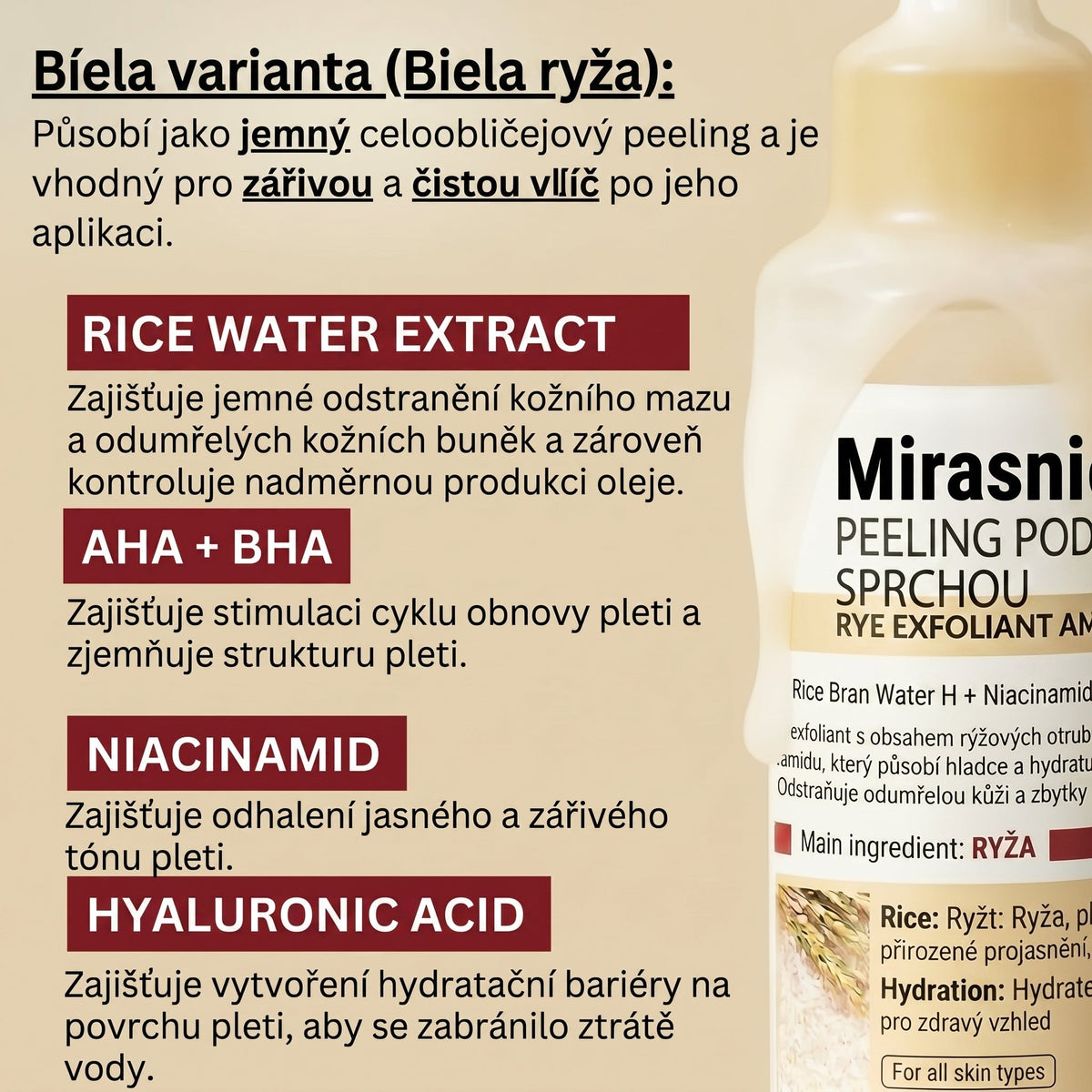 Sérum s ryžovým peelingom pre žiarivú pleť
